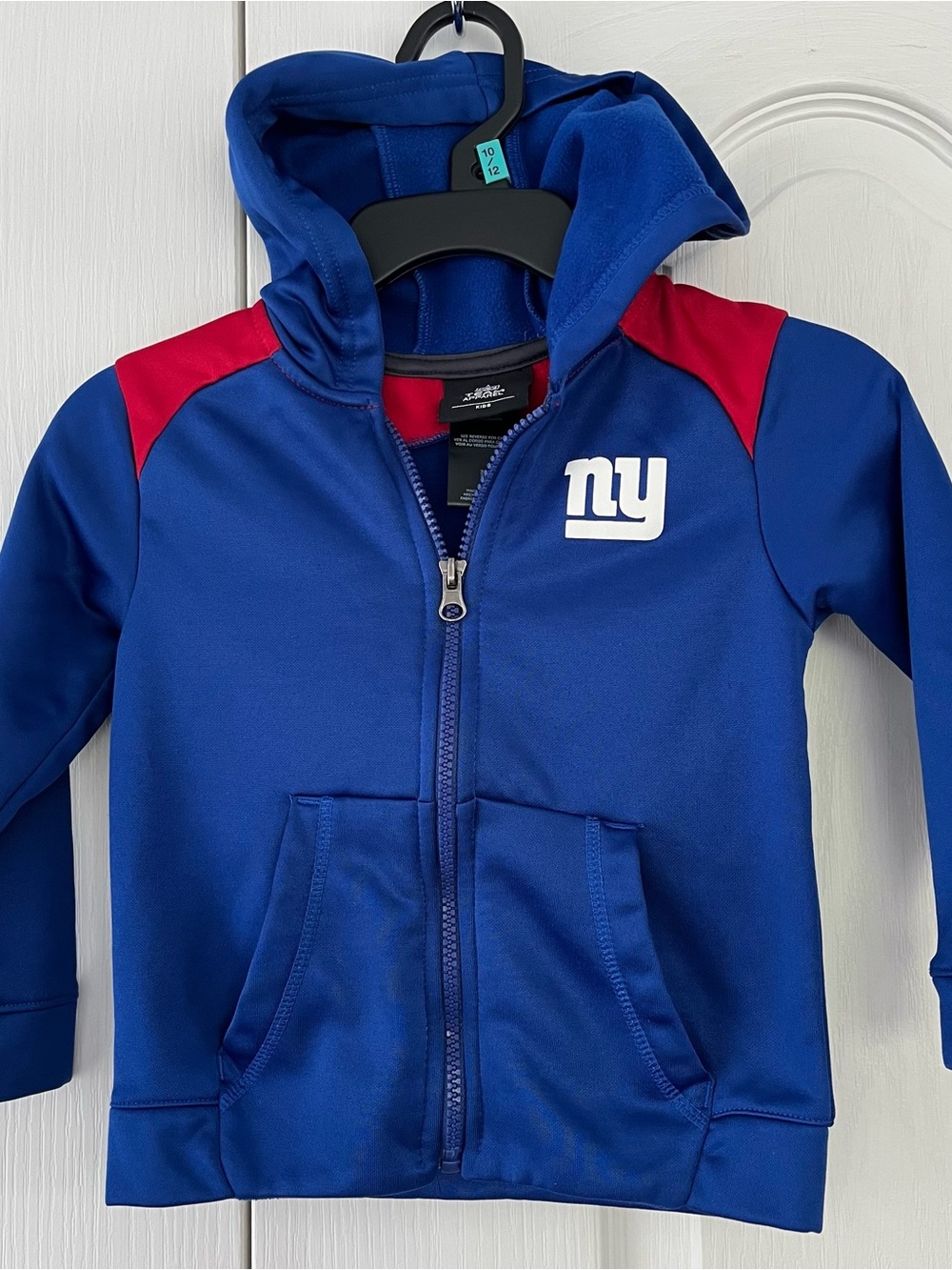New York Giants 3T Blue Zip Up Hoodie NFL Football Team Apparel Kids Polyester